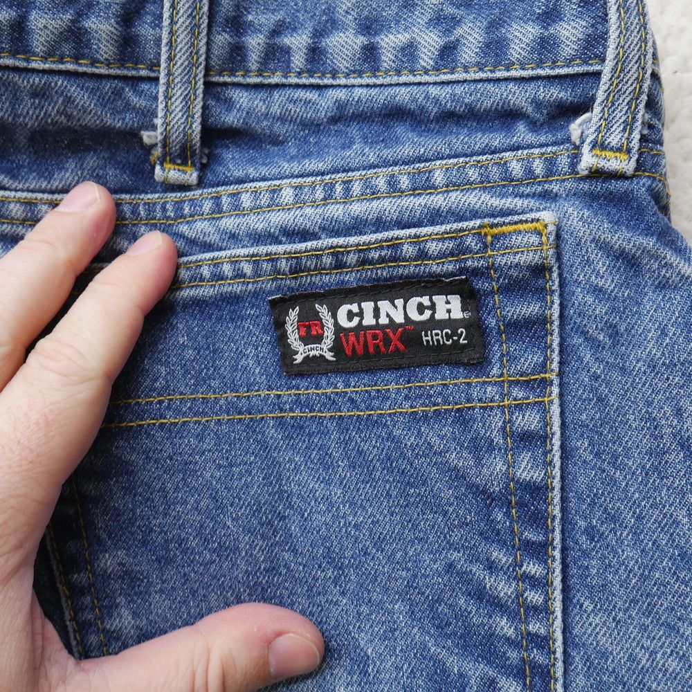 Cinch WRX Jeans Mens 42x36 Flame Resistant FR‎ Blue Denim Workwear HRC-2 - Picture 7 of 15